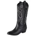 Santiags Noires pour Femme