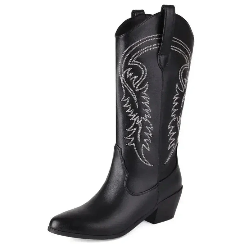 Santiags Noires pour Femme