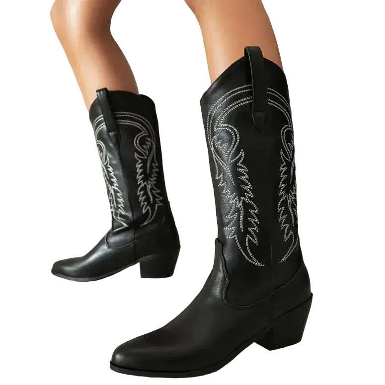 Santiags Noires pour Femme
