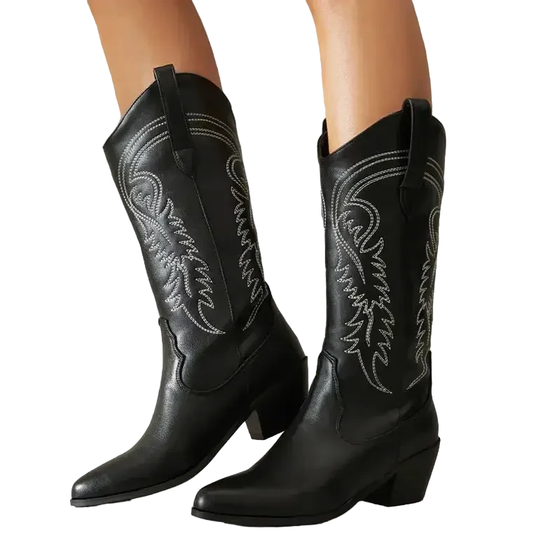 Santiags Noires pour Femme