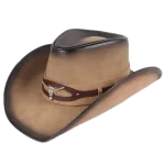 Chapeau de Cowboy en Cuir Homme