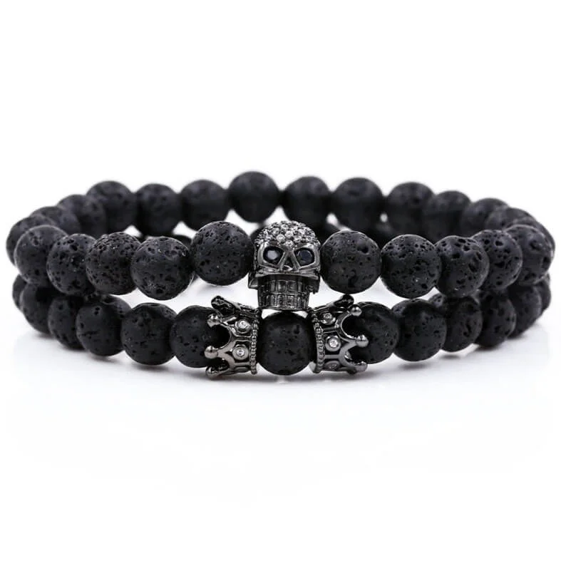 Bracelet Johnny Hallyday Tête de Mort – Image 2