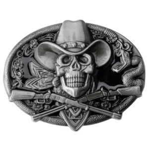 Boucle de Ceinture Crâne Cowboy