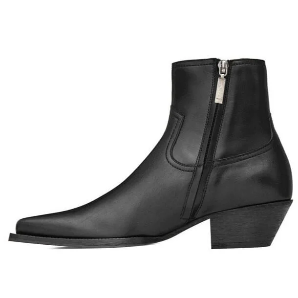 Bottines Western Homme en Cuir - Vue 2