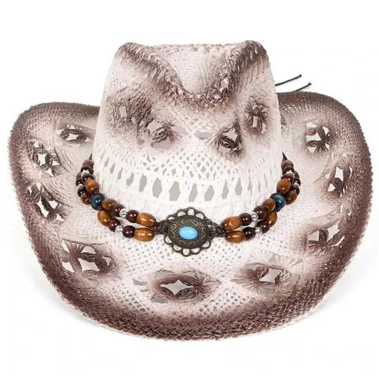 Chapeau de Cowboy en Paille pour Femme