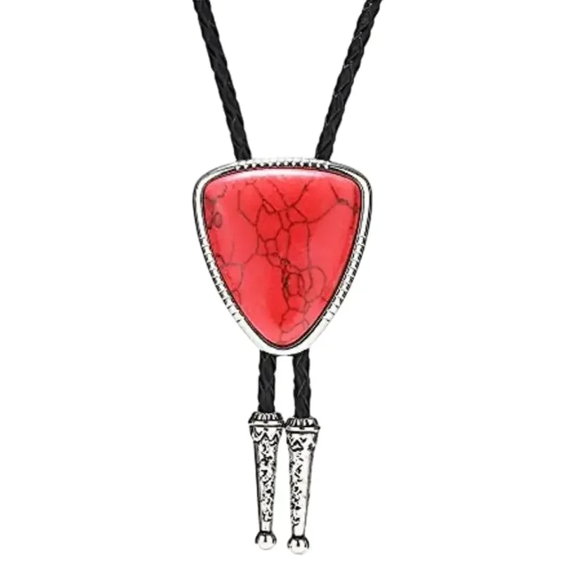 Détails du Bolo Tie Homme Rouge