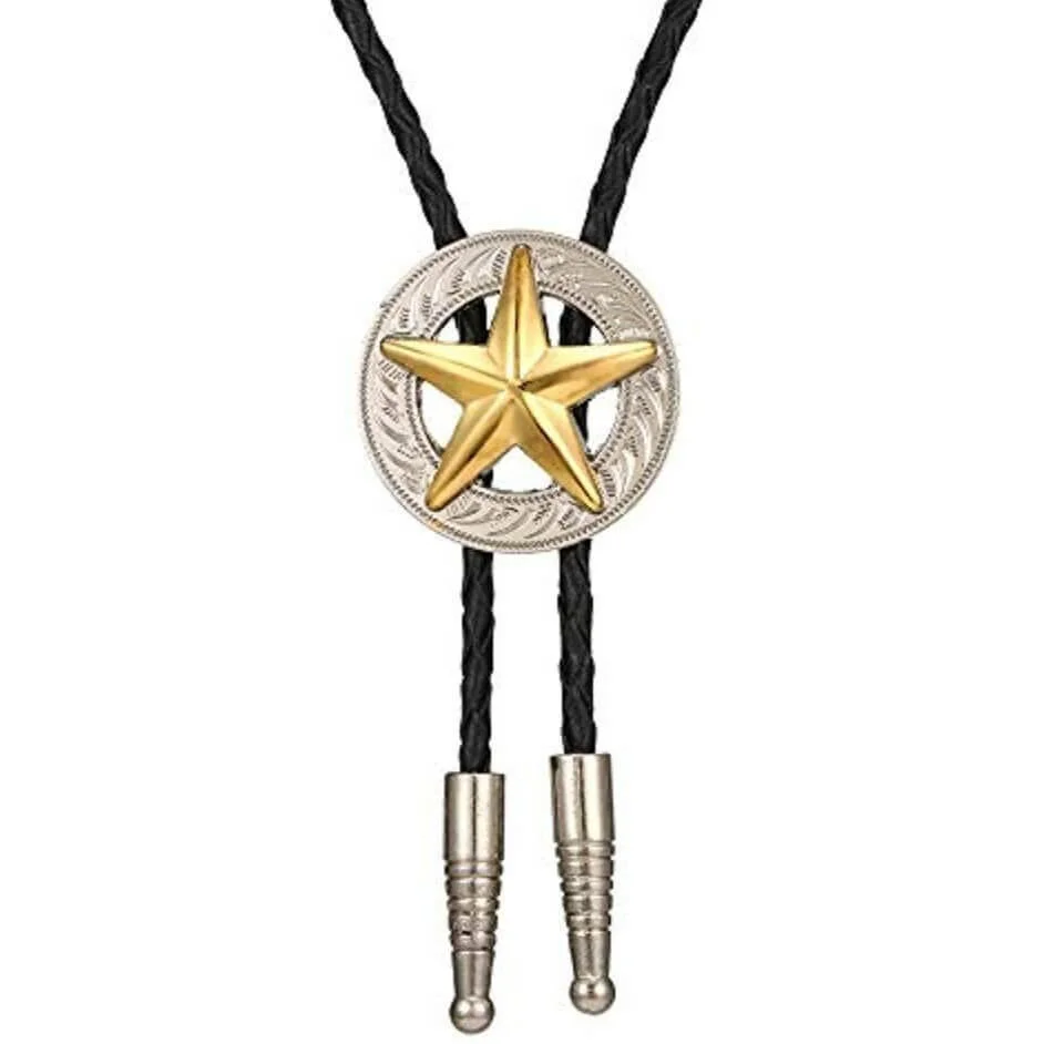 Bolo Tie Star en doré