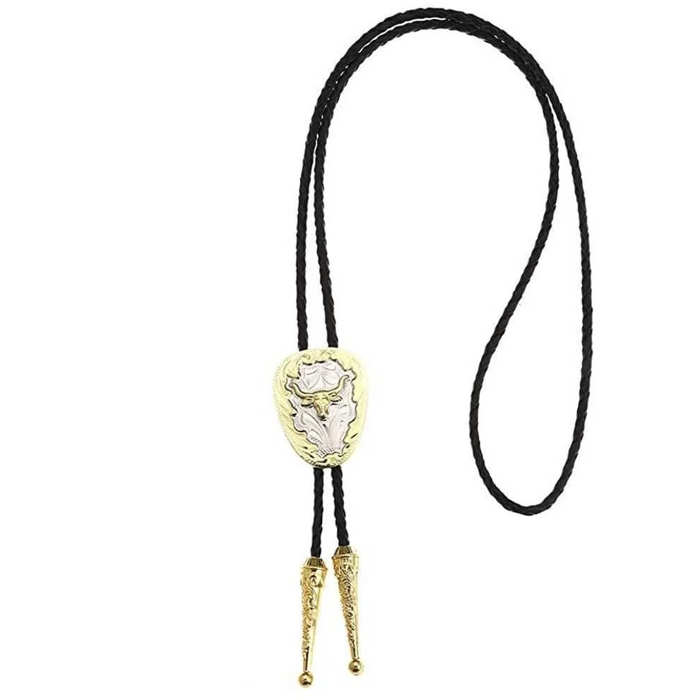 Bolo Tie Western en Cuir