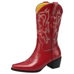 Bottes Country Rouges pour Femme