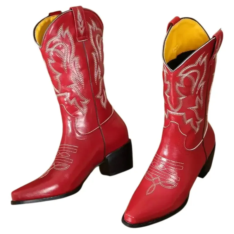 Bottes Country Rouges pour Femme