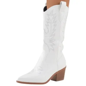 Bottes Western Blanches