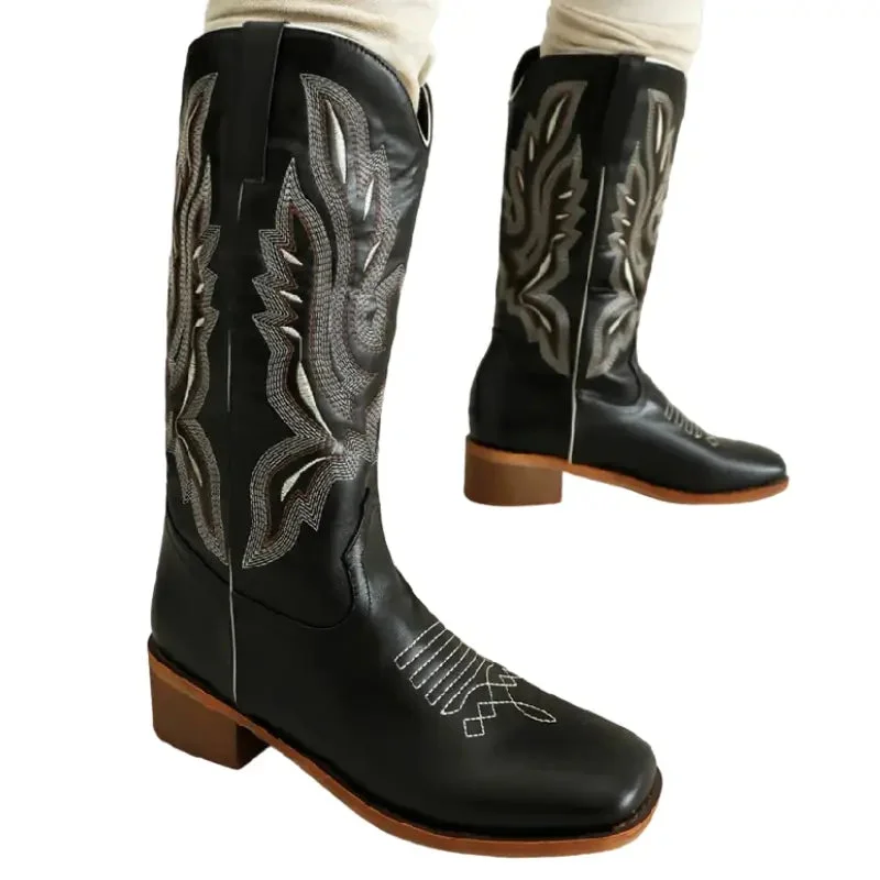 Bottes Western Femme Bouts Carrés en Situation