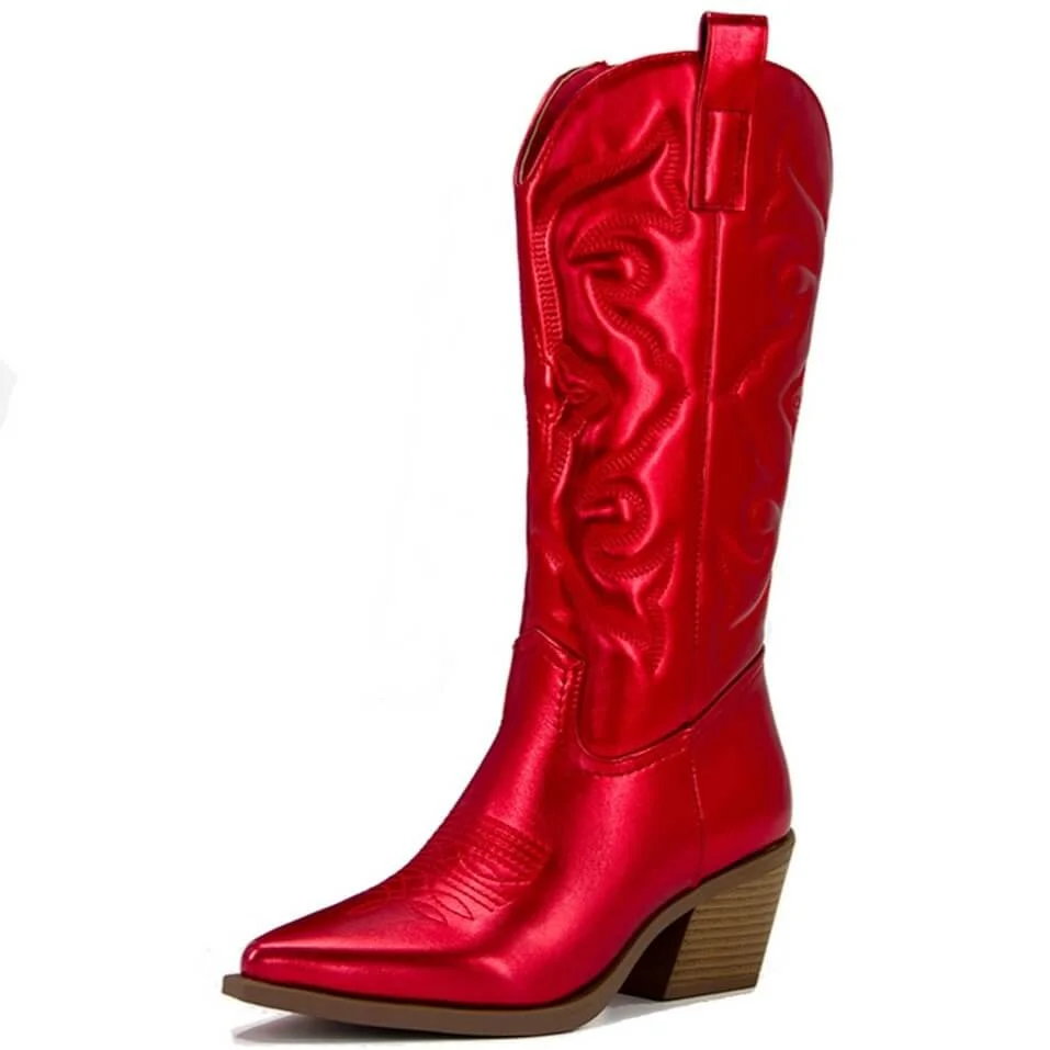 Bottes Western Rouges pour Femme