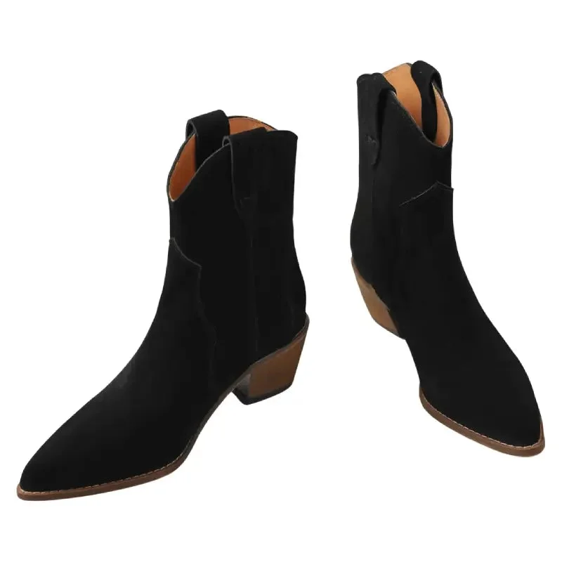 Détails des Bottines Cowboy en Daim