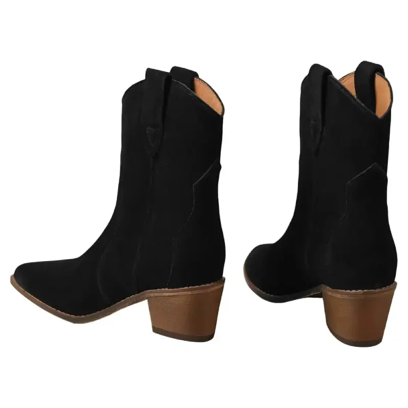 Bottines Cowboy en Daim en Situation