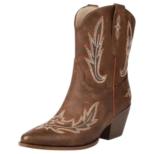 Bottines Style Santiags pour Femme
