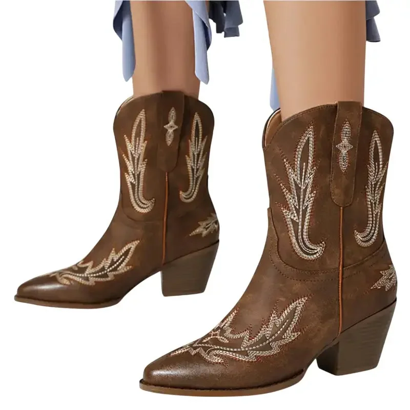 Bottines cowboy pour femme