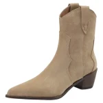 Bottines Santiag Femme Beiges