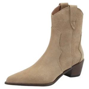 Bottines Santiag Femme Beiges