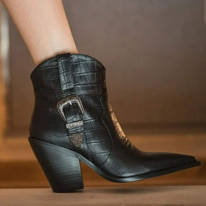 Bottines Western en Cuir pour Femme - Détails
