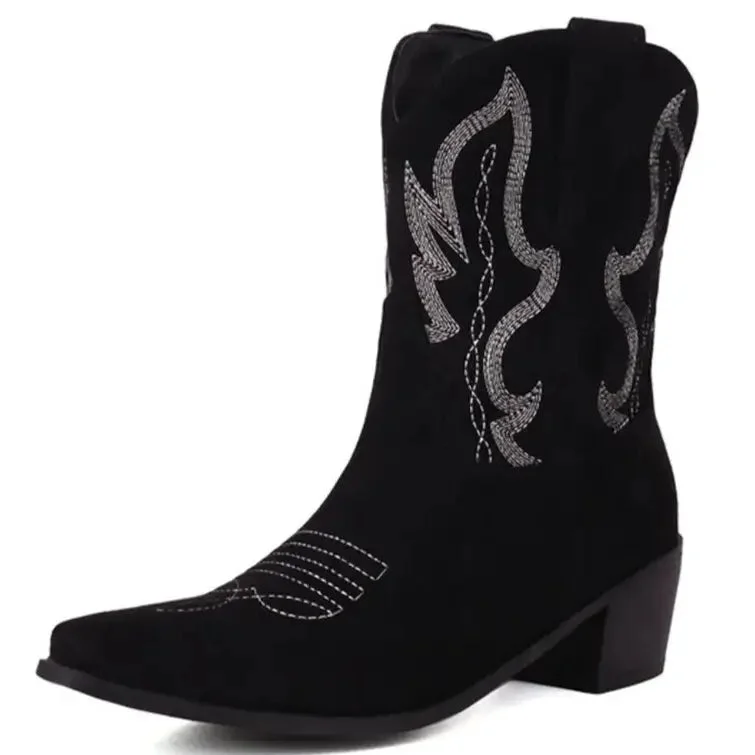 Bottines Western Noires pour Femme