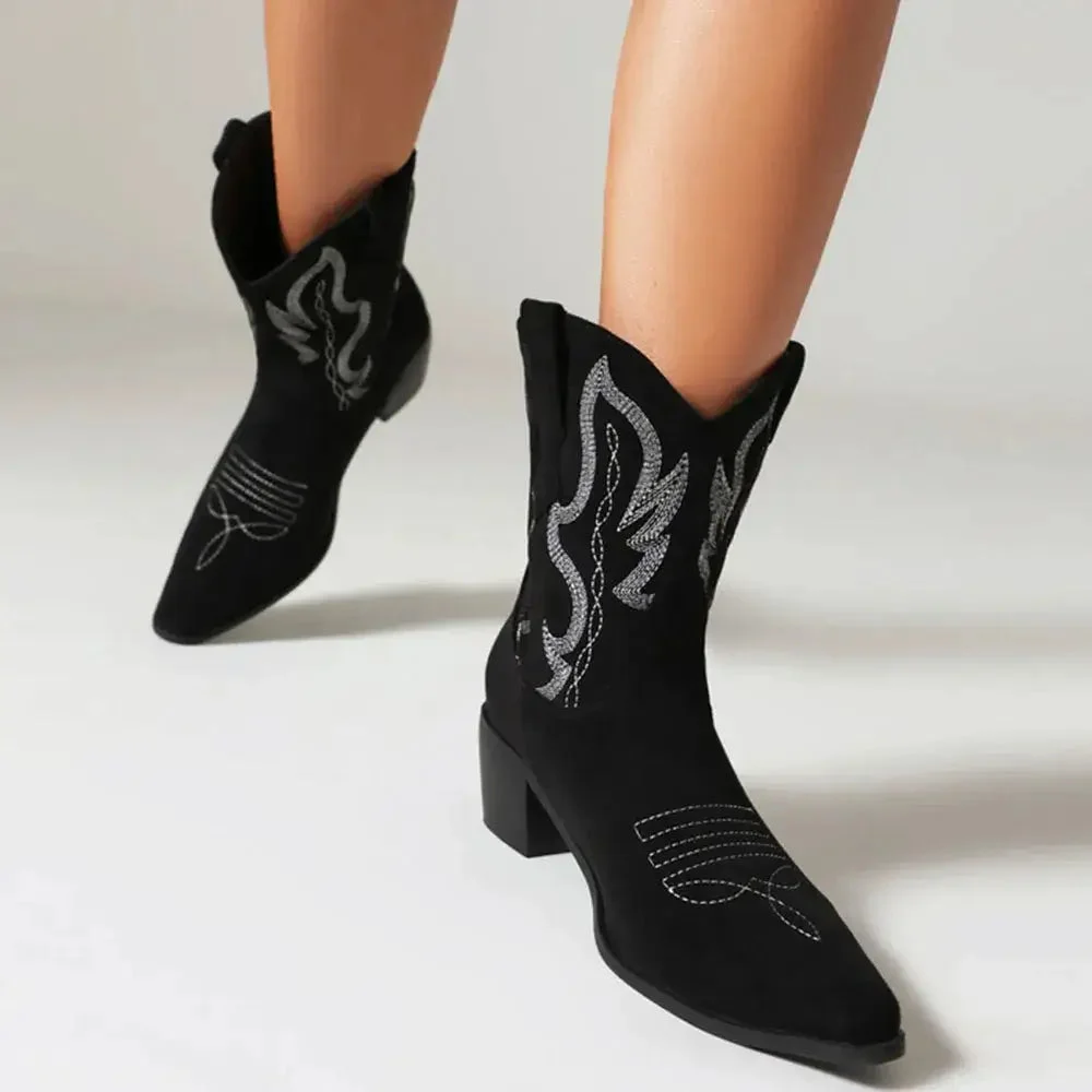 Bottines Western Noires pour Femme