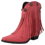 Bottines Western Rouges