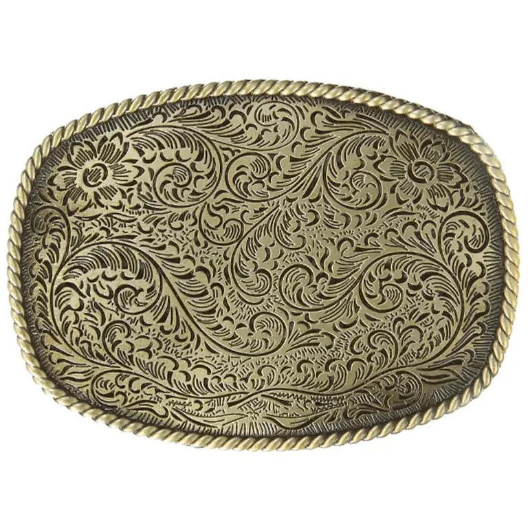 Boucle de Ceinture Dorée Cowboy