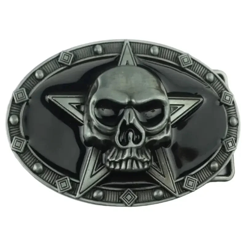 Boucle de ceinture homme tête de mort