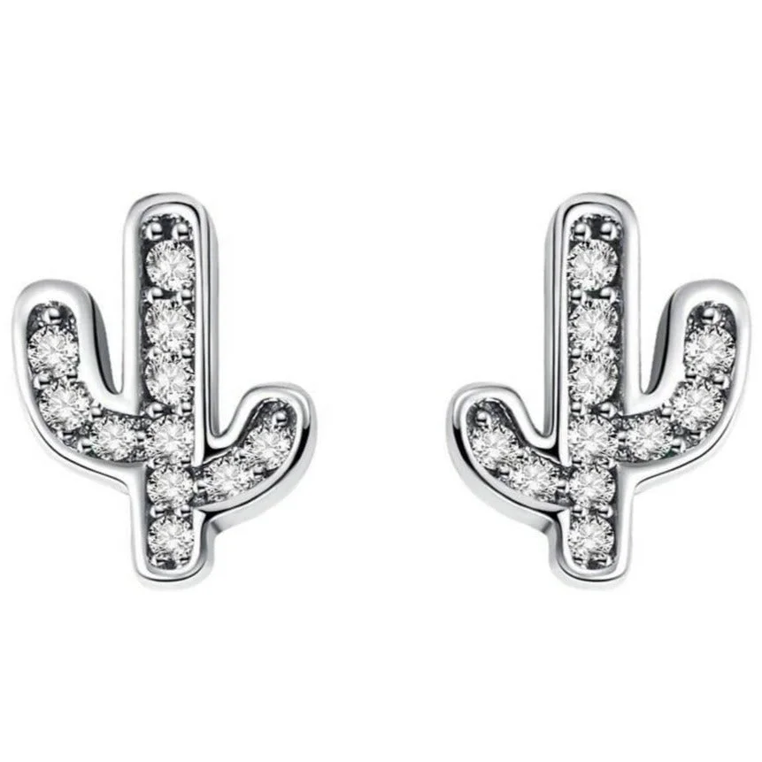 Boucles d'Oreilles Cactus en argent