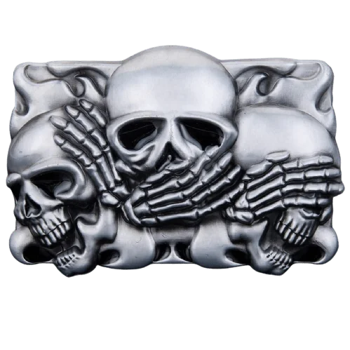 Boucle de Ceinture Tête de Mort