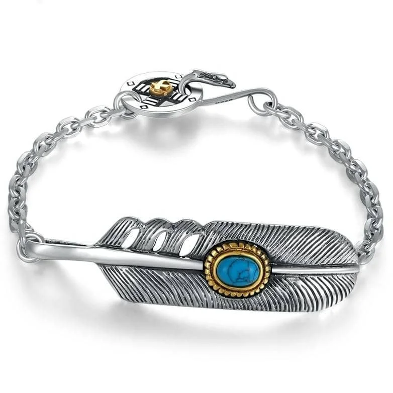 Bracelet Amérindien Argent et Turquoise