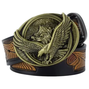 Ceinture de Cowboy avec Boucle Dorée