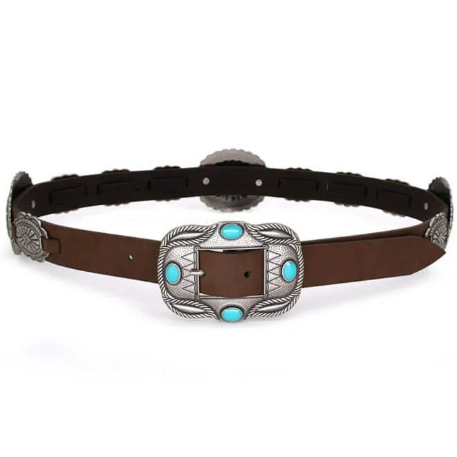 Ceinture avec Conchos vue de près