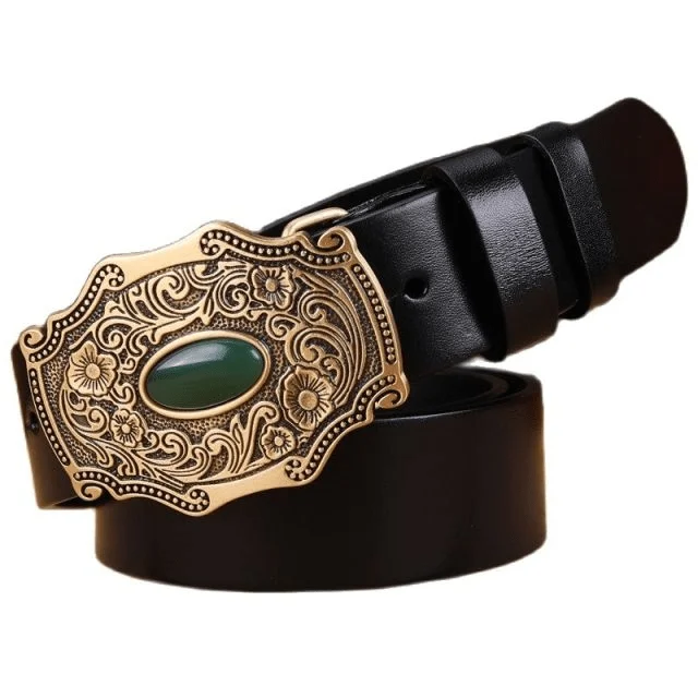 Ceinture en Cuir Western Homme - Image 2