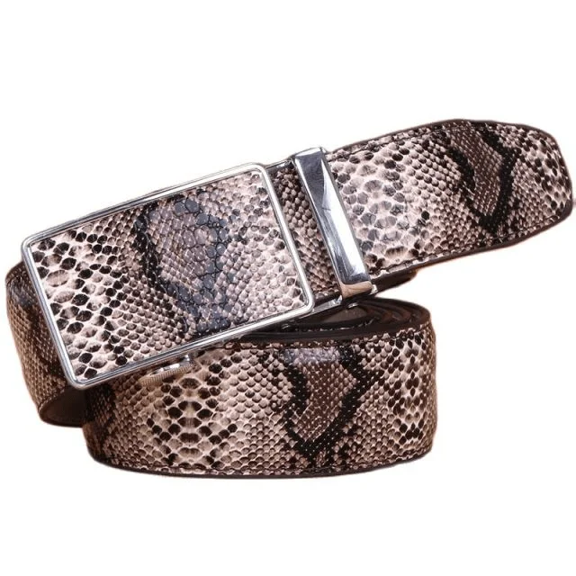 Ceinture Motif Serpent en Cuir