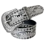Ceinture Western en Cuir Blanc