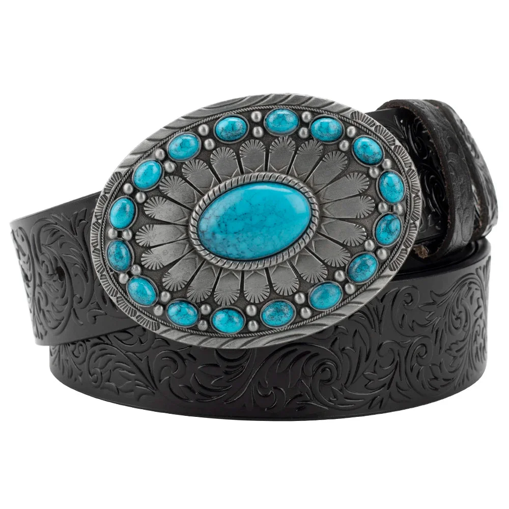 Ceinture Western Turquoise pour Femme