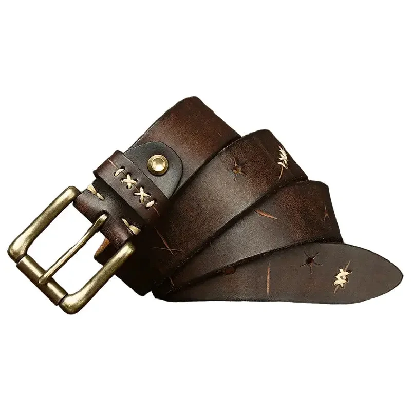 Ceinture Western Marron