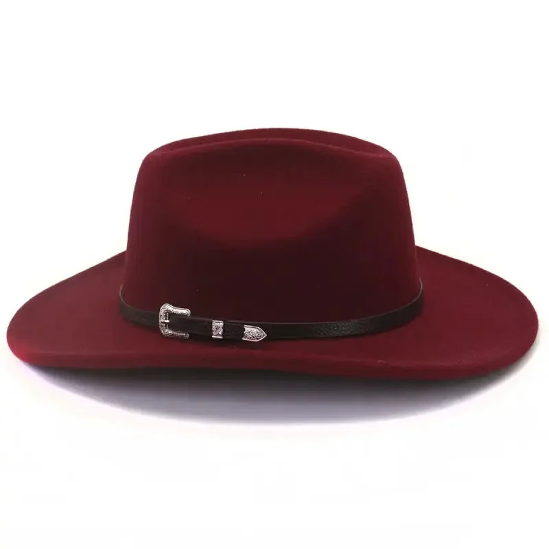Chapeau de Cowboy Bordeaux en vue latérale