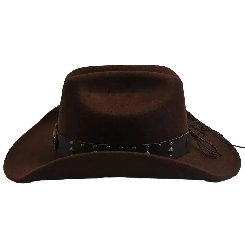 Chapeau Western en Feutre avec crâne de taureau