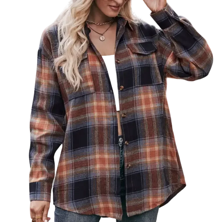 Chemise cowboy à carreaux pour femme