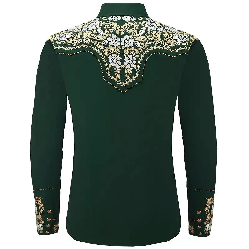 Détails de la Chemise Cowboy Brodée