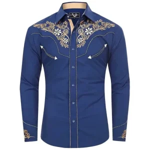 Chemise Western Bleue