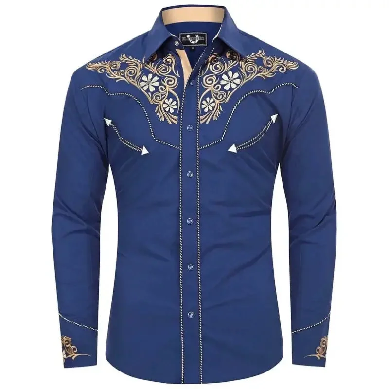 Chemise Western Bleue