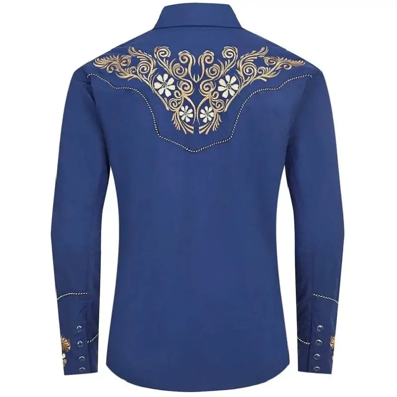 Chemise Western Bleue