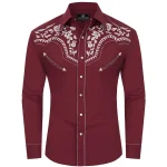 Chemise Western Bordeaux