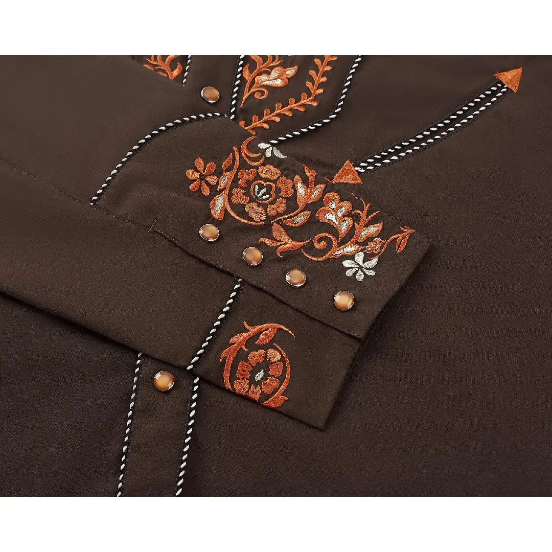 Chemise Western Homme Marron – Image 3