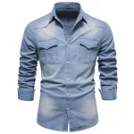 Chemise Western en Jean pour Homme