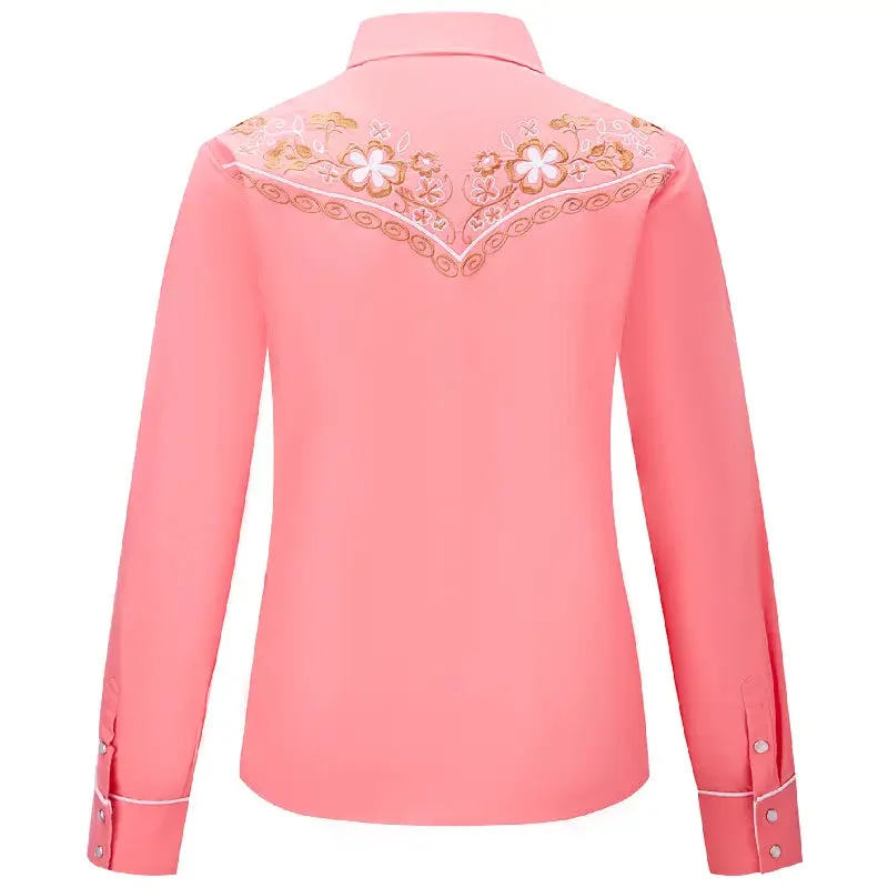 Détails de la Chemise Western Rose